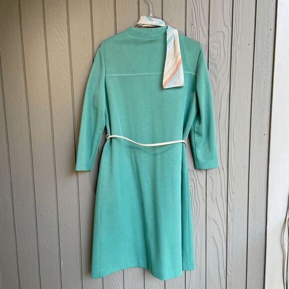 VTG 1960s Kay Windsor Dress, Belt & Scarf Stewardess Costume - Picture 2 of 10